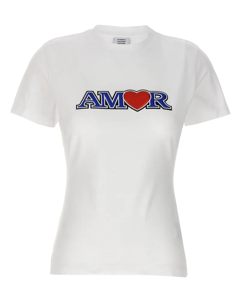 VETEMENTS Amor' T -Shirt White