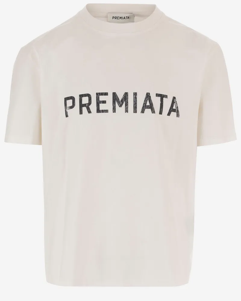 Premiata Premata -Baumwoll -T -Shirt mit Logo White