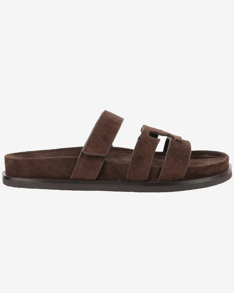 Tory Burch Ines Slider Sandals Brown