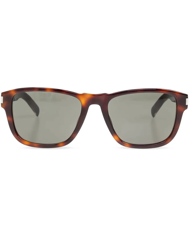 Saint Laurent Square Sonnenbrille Brown