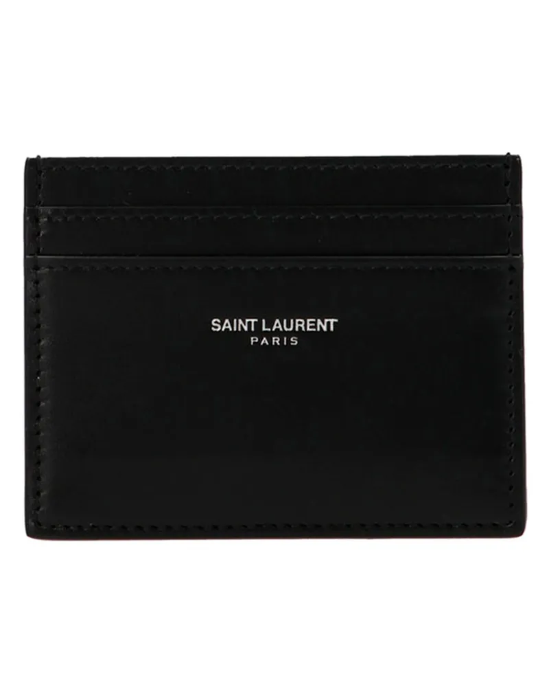 Saint Laurent Logo -Kartenhalter Schwarz