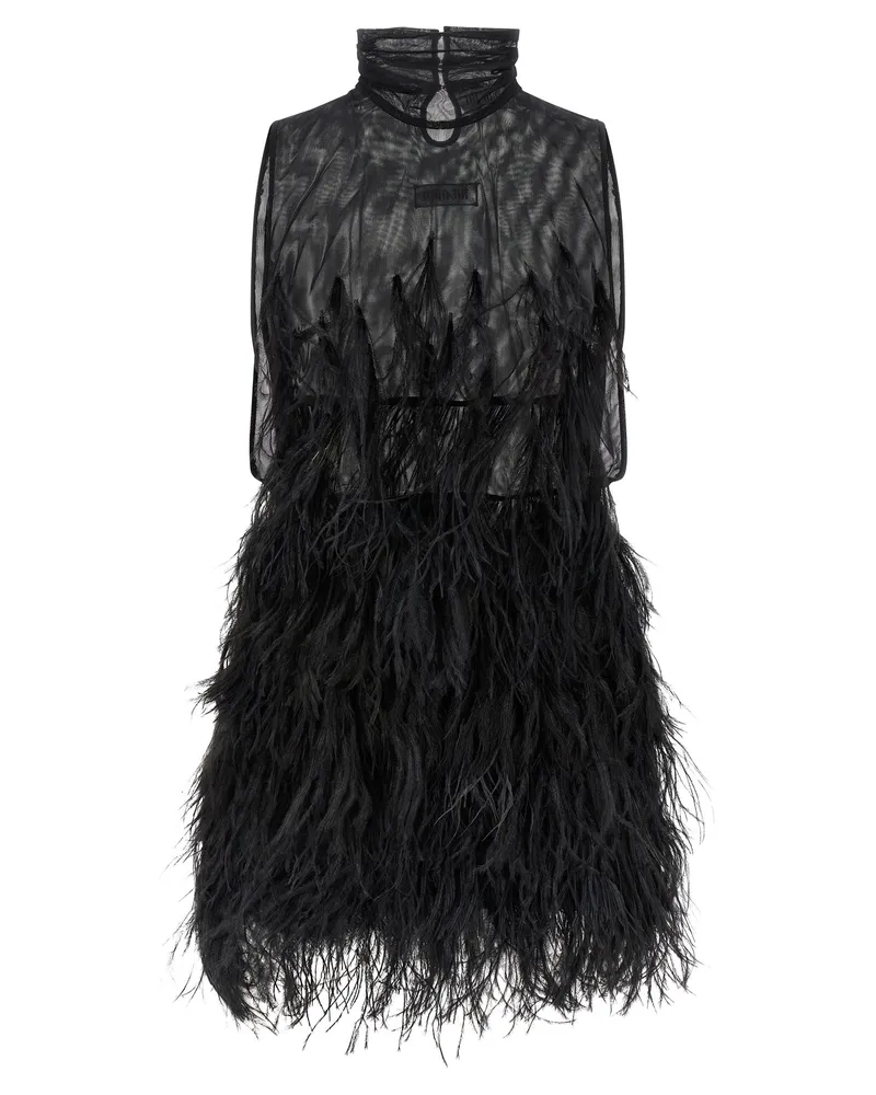 ATTICO Das Attico Strostich -Federkleid Black
