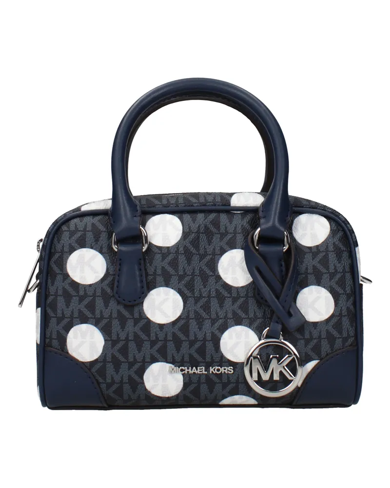 Michael Kors Thompson Damens Handtasche aus blauem/marineblauem Stoff -