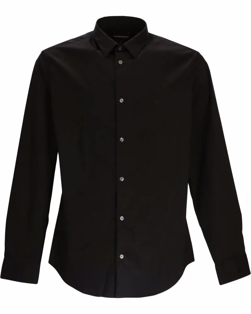 Emporio Armani Baumwollhemd Black