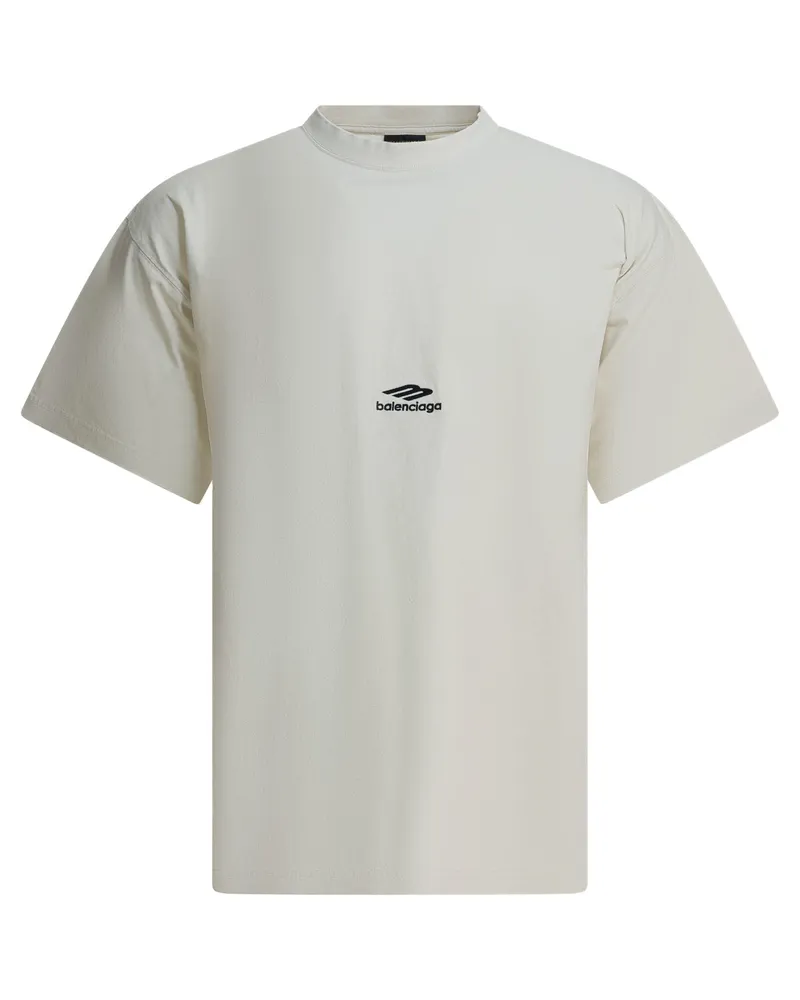 Balenciaga 3 B Sports Icon“ T-Shirt mit Rundhalsausschnitt White