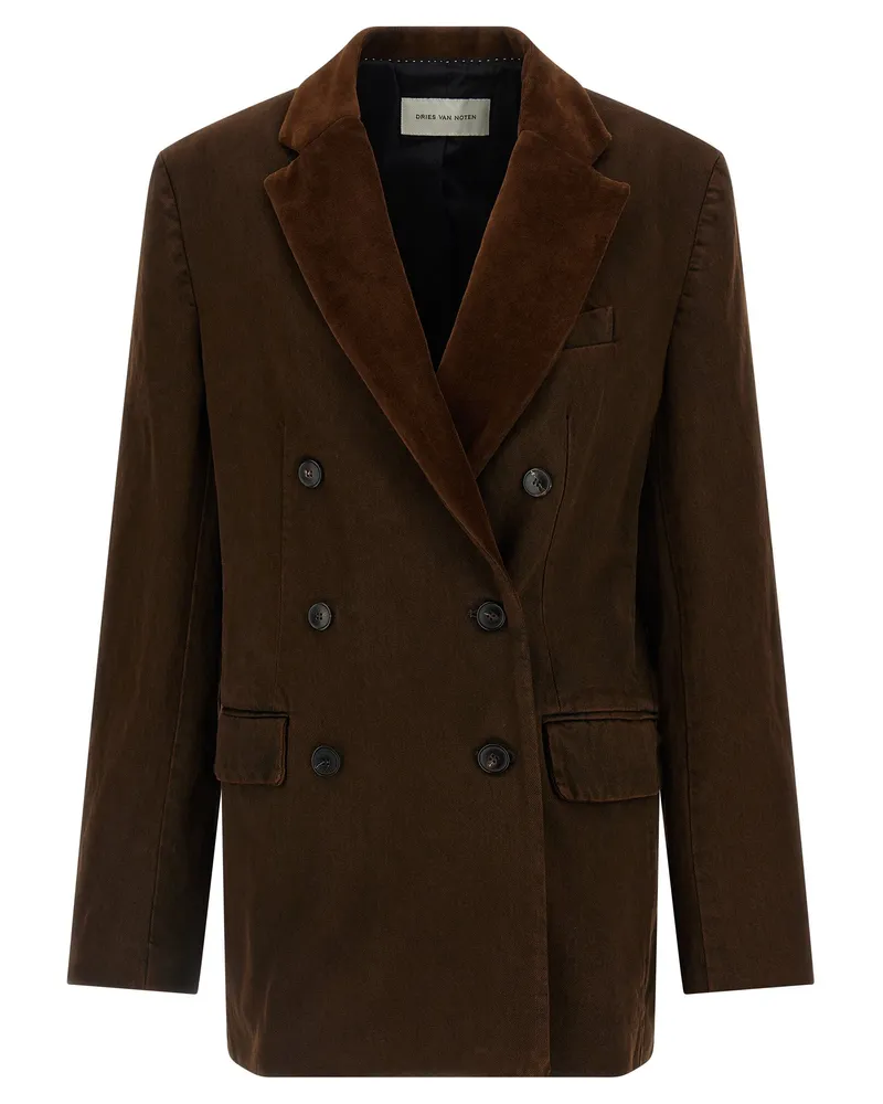 Dries van Noten Trocknen van an 'Befya' Blazer Brown