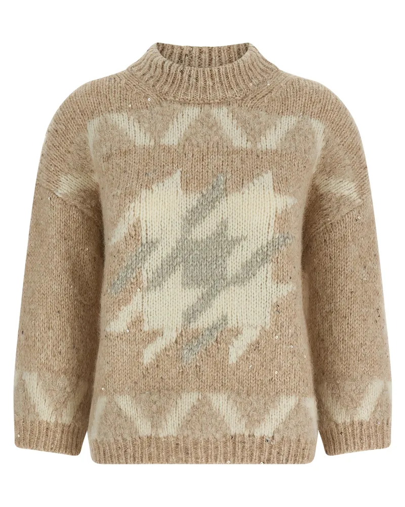 Peserico Punto Luce' Stickpullover Beige