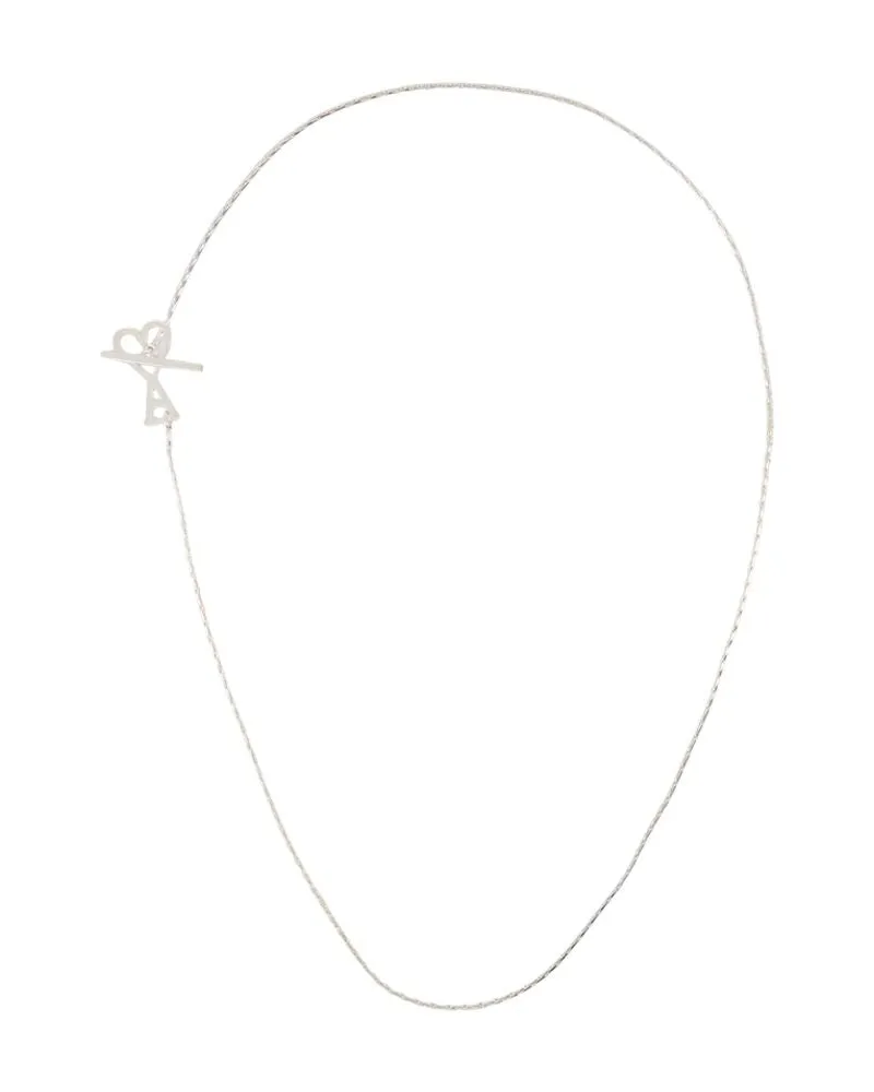AMI Paris ADC 2 in 1 Halskette  Metall Silber Silber