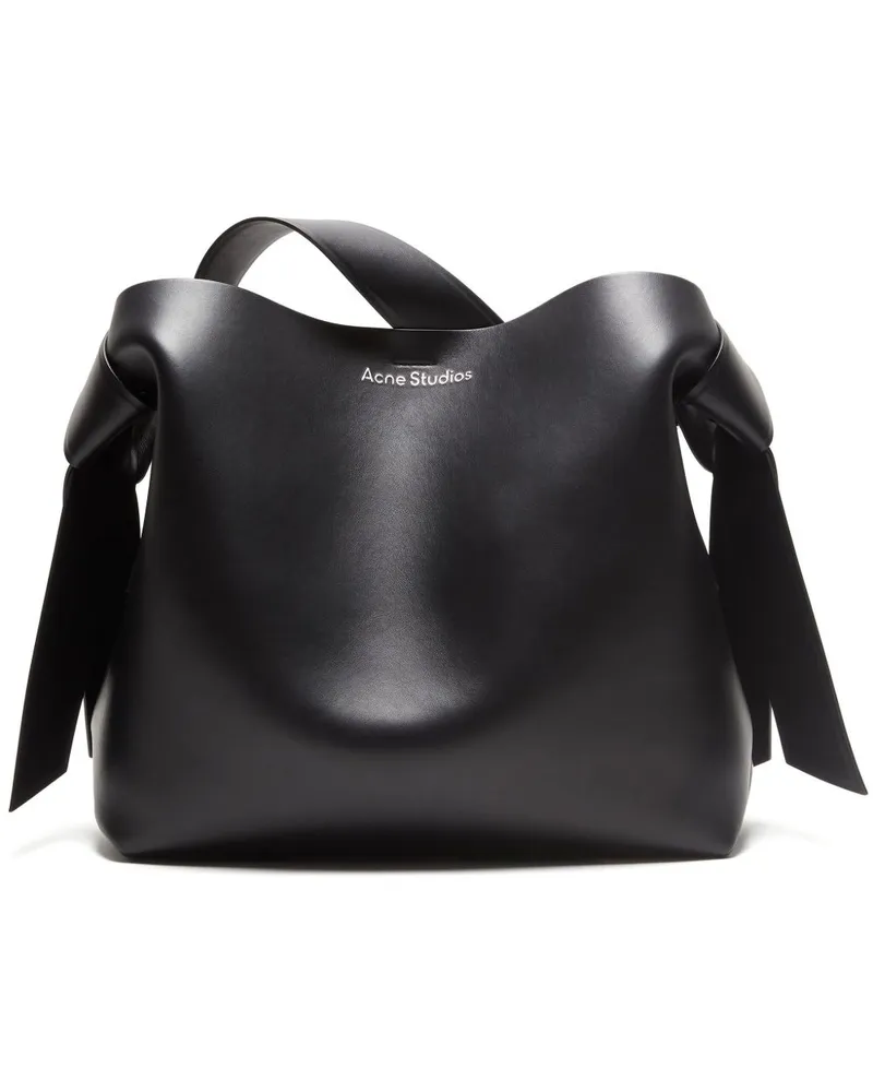 Acne Studios Musubi Leder Hobo -Tasche Black