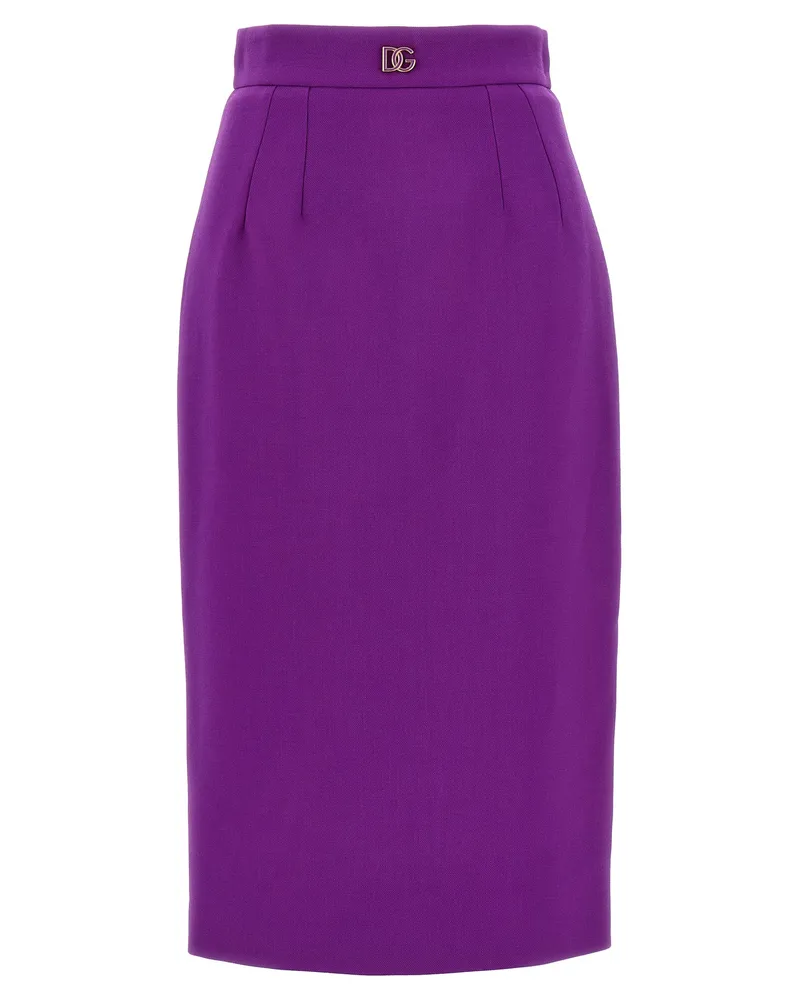 Dolce & Gabbana Metallic Logo Rock Purple