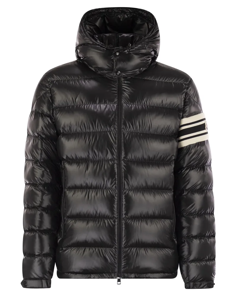 Moncler Landre Short Down Jacke mit Kapuze Black