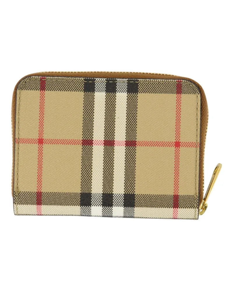 Burberry Mini Zip Wallet  Synthetic Leder Beige Beige