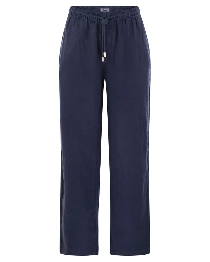 Vilebrequin Leinenhose Marine