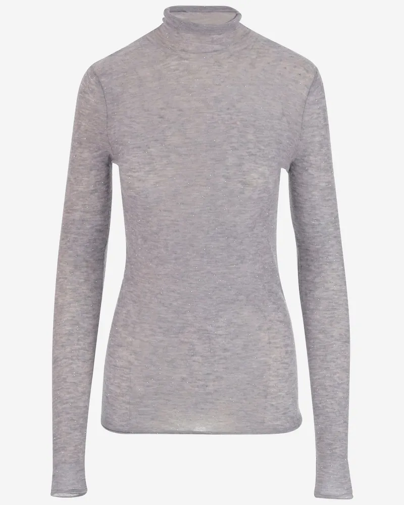 Pinko Semi Sheer Wollpullover Grey