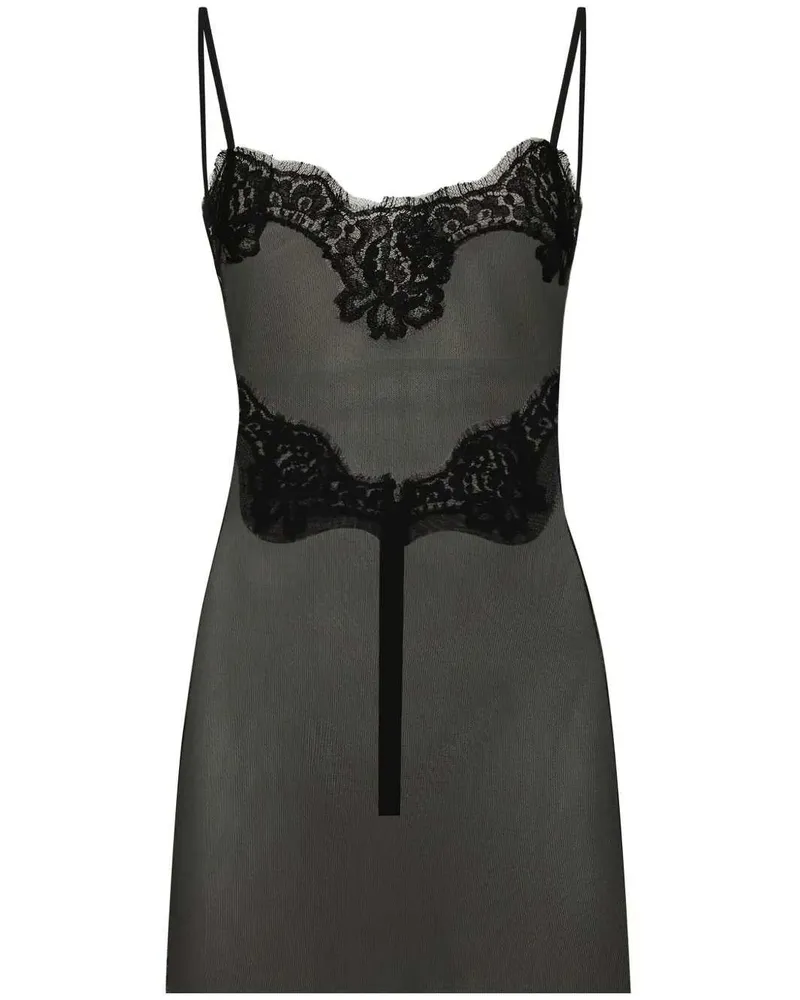 Dolce & Gabbana Tanktop mit Spitzenbesatz N0000