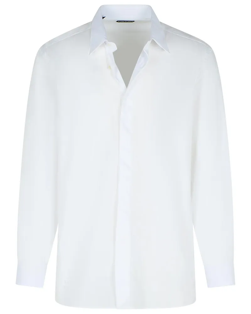 Tom Ford weißes Baumwollhemd White