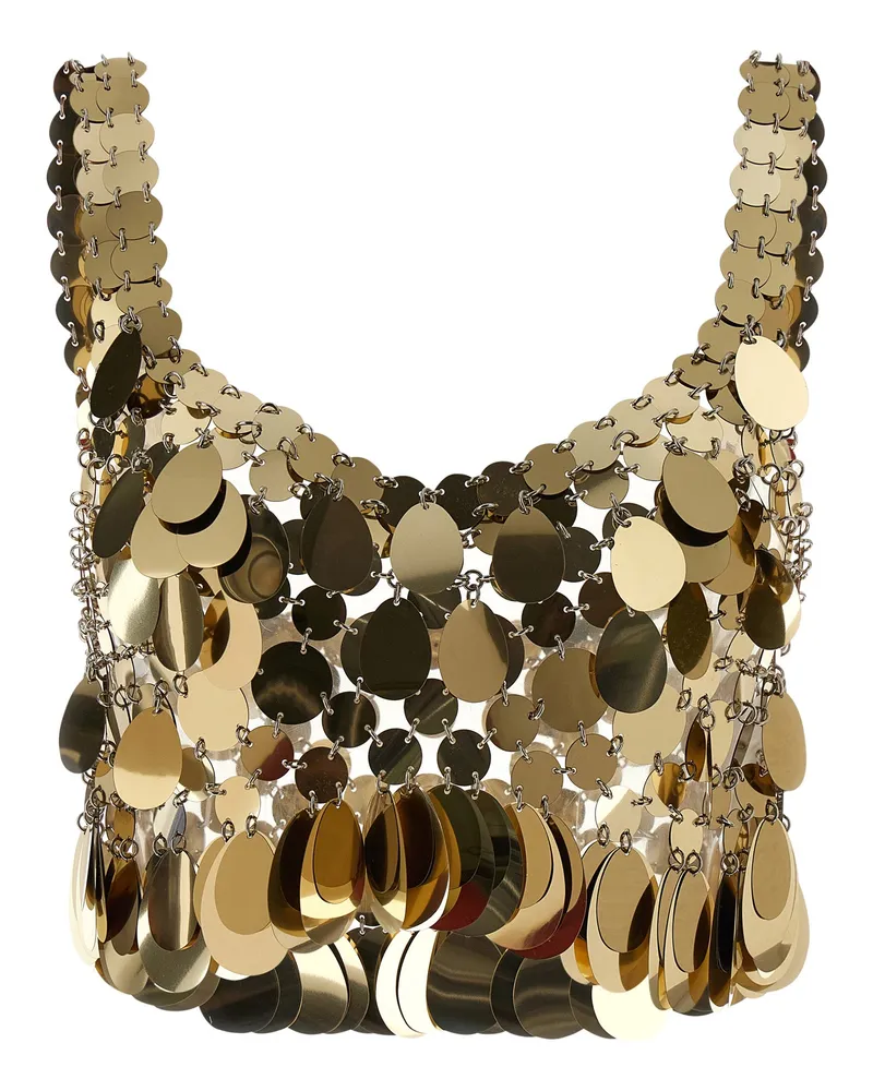 Paco Rabanne Haut“-Oberteil Gold