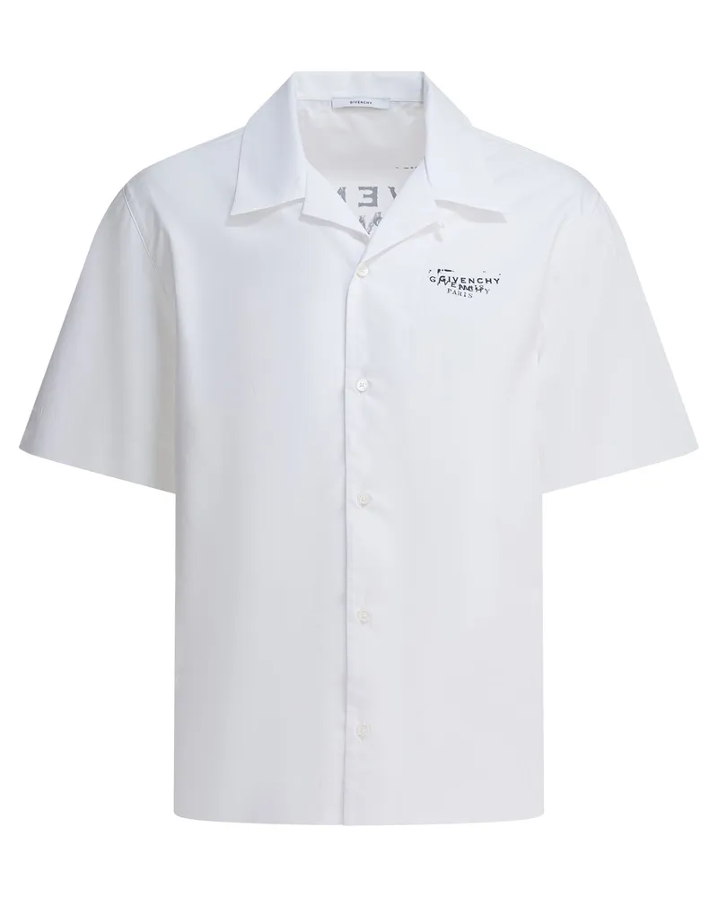 Givenchy Kurzärmliges Hemd aus Baumwolle von White