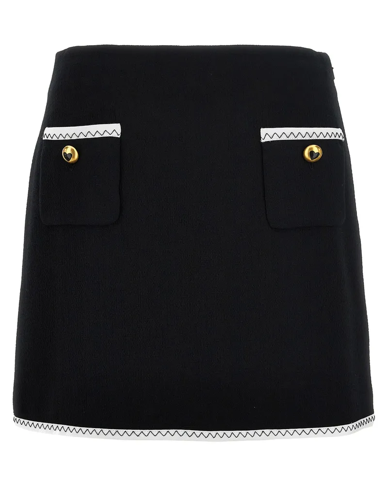 Moschino Herzknopfrock White