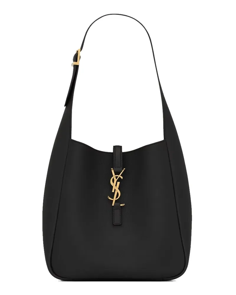Saint Laurent Le 5 à 7 Kleine Tasche aus weichem Leder Black