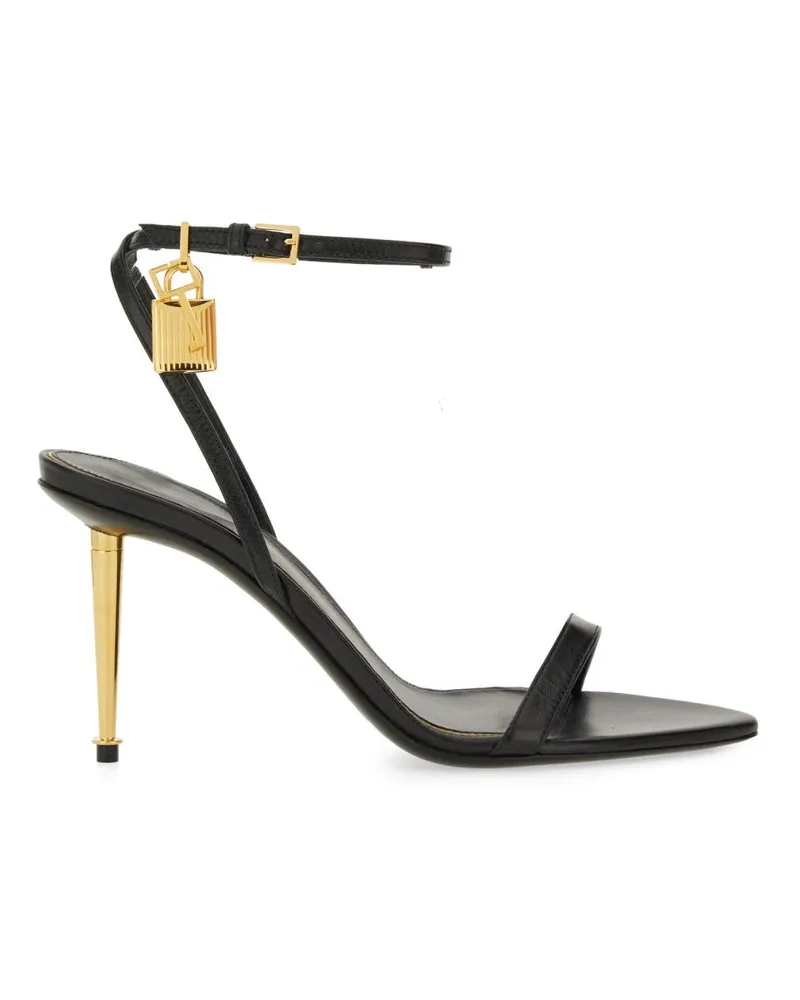 Tom Ford Sandale mit Vorhängeschloss Black