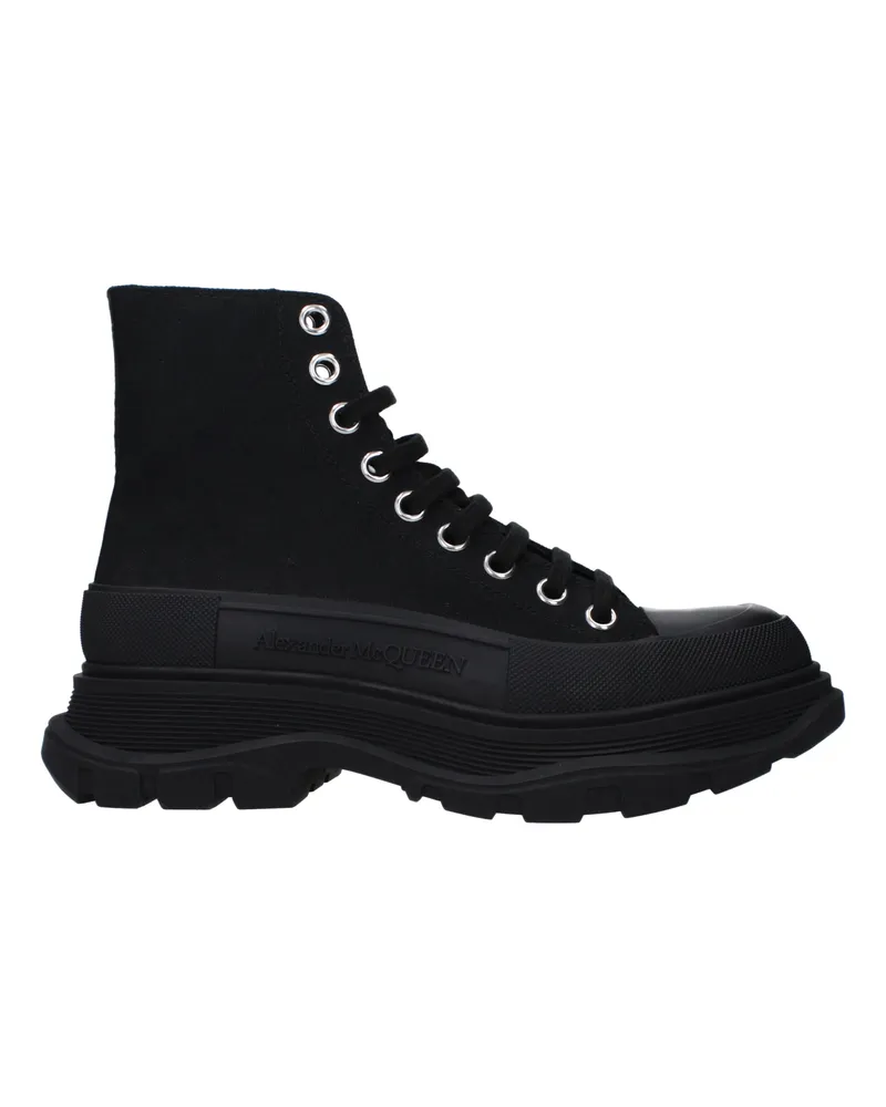 Alexander McQueen Tread Slick Sneakers Herrens Stoff Schwarz -