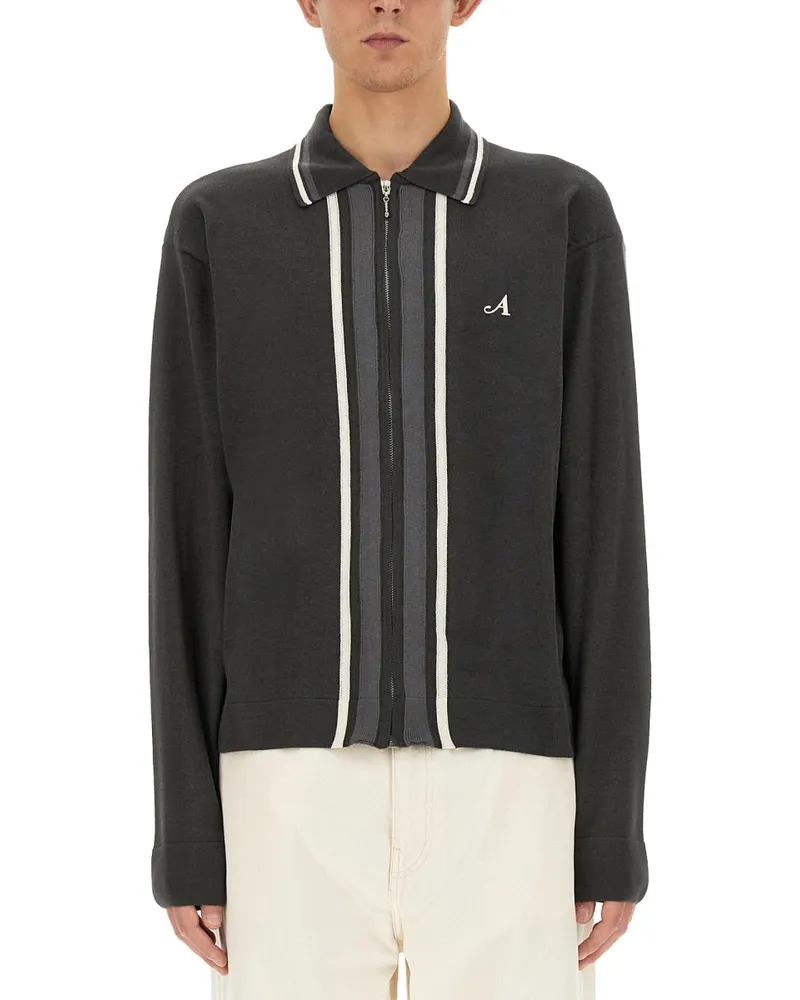 AWAKE NY Wach ny Hemd mit Reißverschluss Black