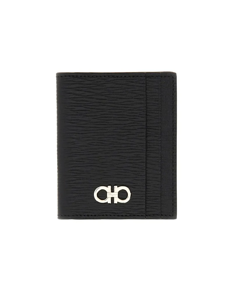 Ferragamo Portacarte in Pelle Black
