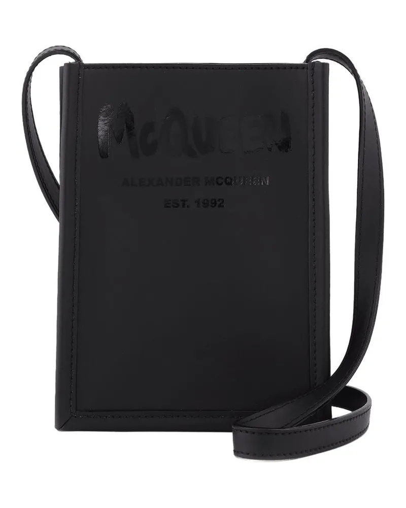 Alexander McQueen Liberty Mini Crossbody im schwarzen Polyester Schwarz