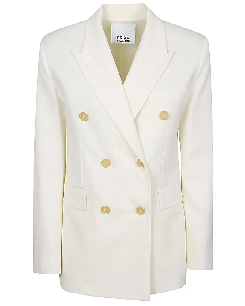 Erika Cavallini Woll Twill Alberta Jacke White