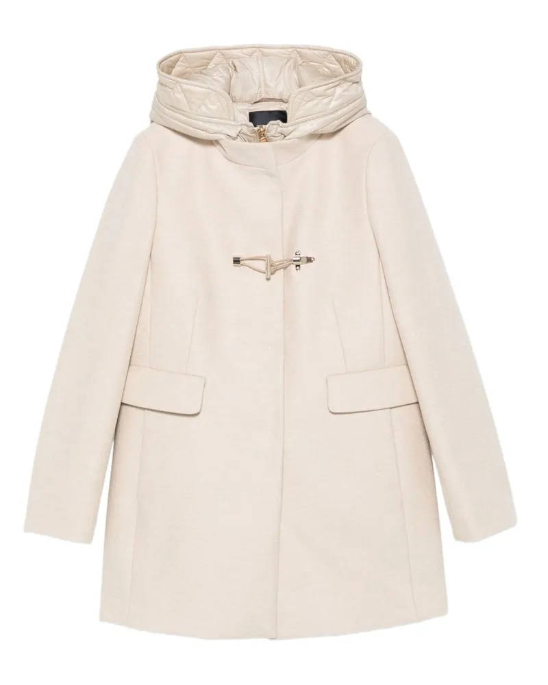 Fay Wollmantel mit Knebelverschluss Ivory