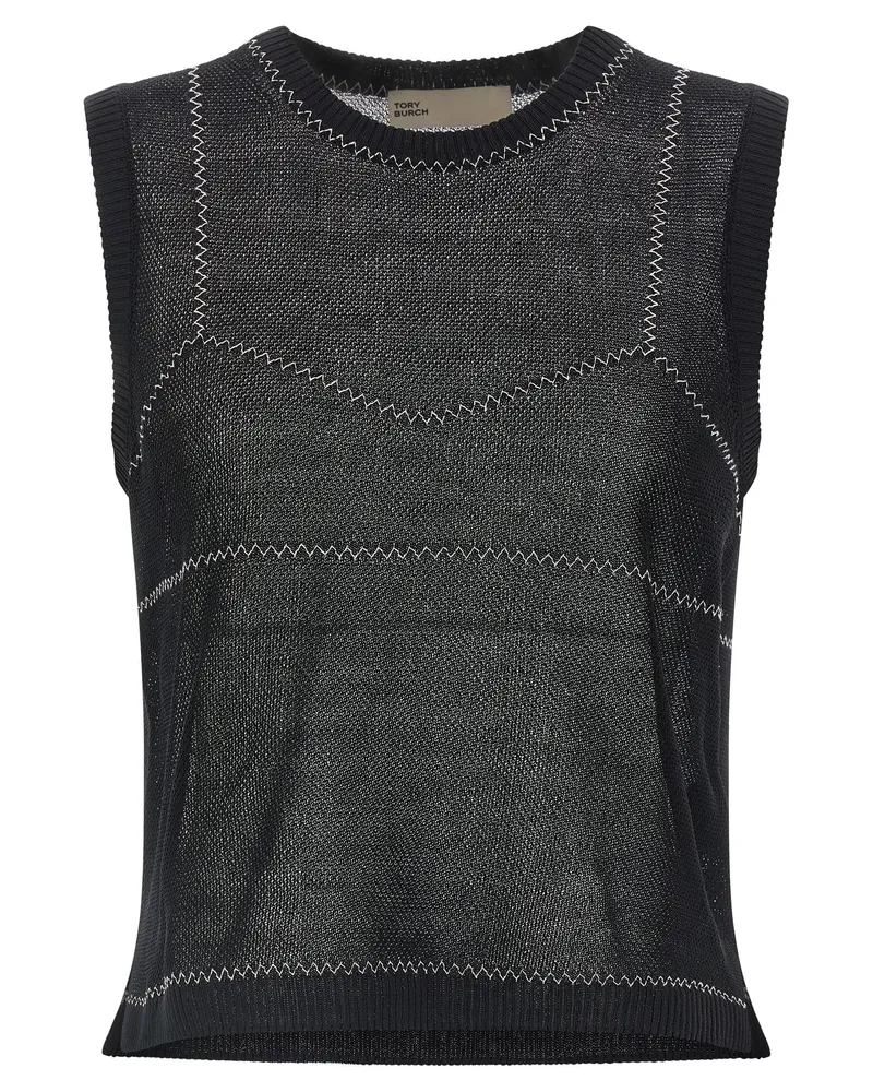 Tory Burch Mesh Top Black