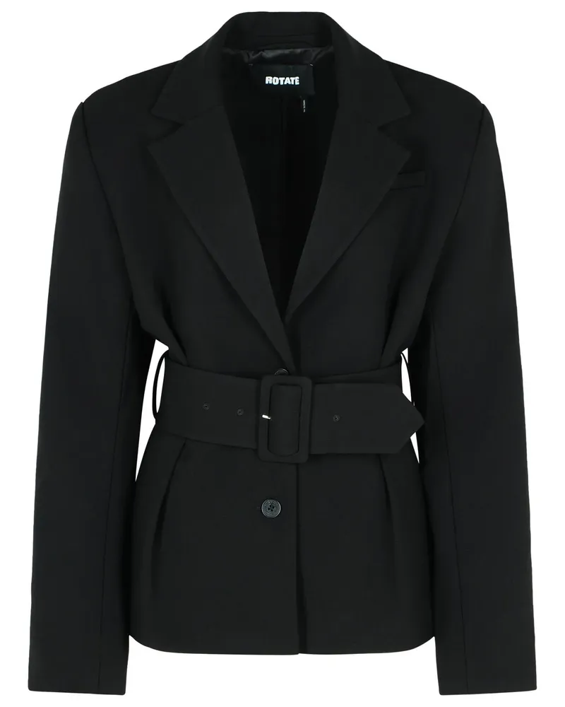 ROTATE Birger Christensen Drehen Sie 'Larina' Black Polyester Blazer Black