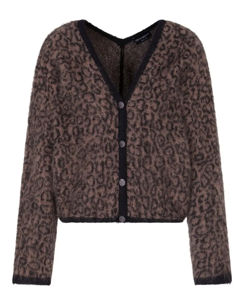 Emporio Armani Wolle Blend Cardigan Black