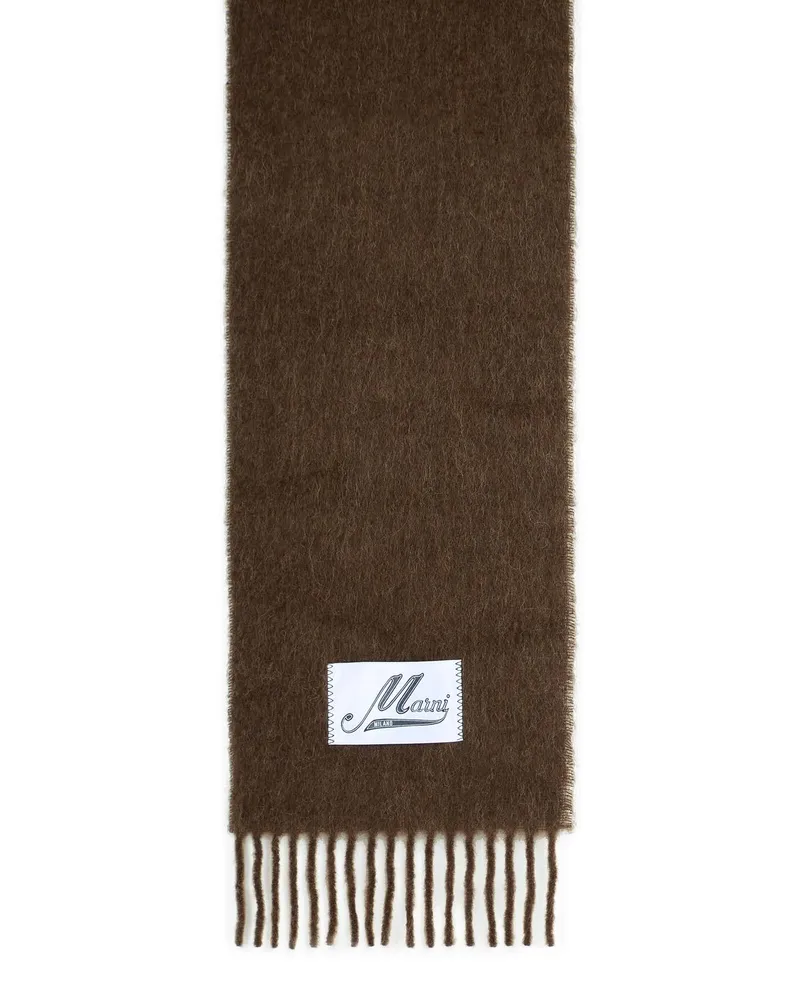 Marni Brauner Schal aus Alpaka-Mischung Brown
