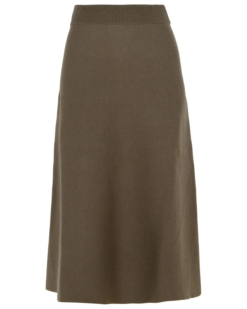 Lanvin Beige Wollmischrock Brown