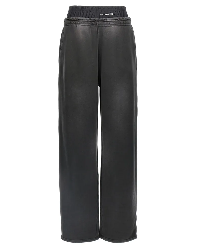 Alexander Wang T von Alexander Wang Layered Joggers Black