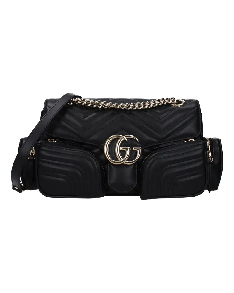 Gucci Umhängetaschen Marmont Frauen Leder schwarz -