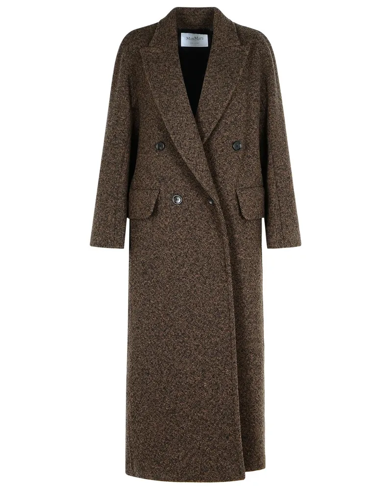 Max Mara Arco 1234' Schokoladen -Wollmantel Schokoladen -Wollmantel Brown