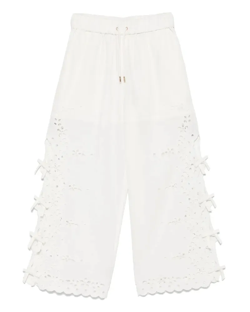 Self-Portrait Self -Porträt -bestickte Hose Cream