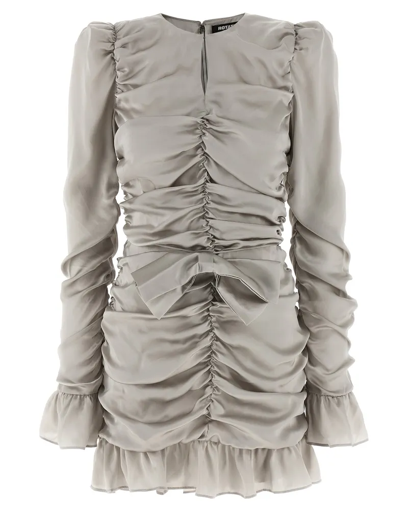 ROTATE Birger Christensen Ls Mini Bow“-Kleid Gray