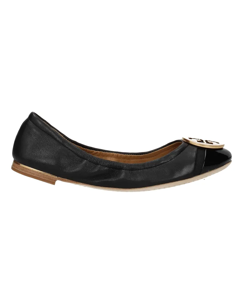 Tory Burch Damens Ballerinas aus Leder in Schwarz -