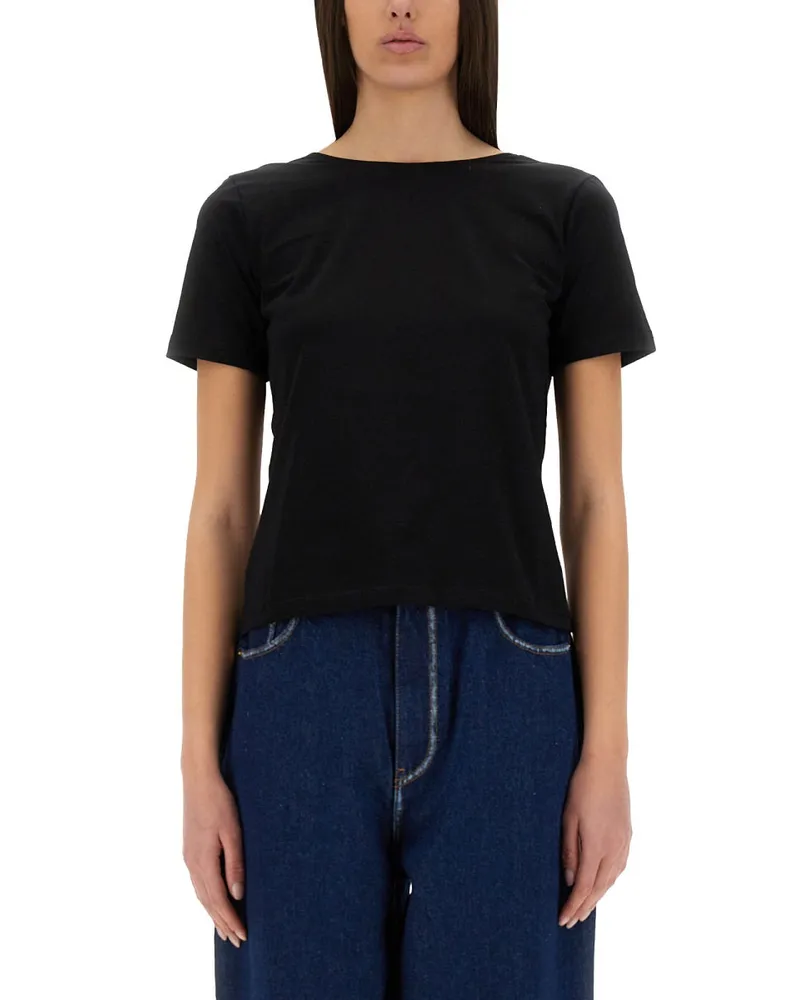 Nina Ricci T -Shirt mit Rückenausschnitt Black
