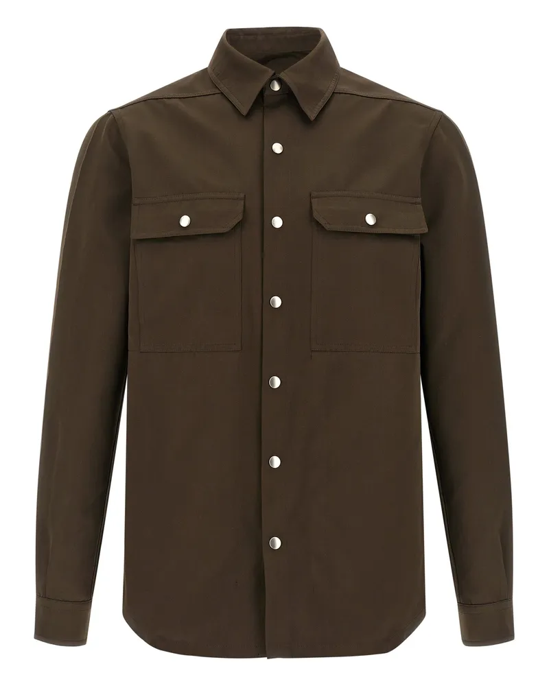Rick Owens Outershirt“-Shirt Brown
