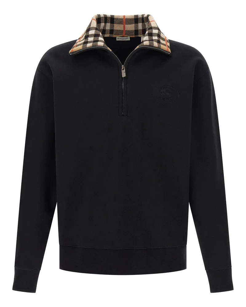 Burberry Check' Hals Sweatshirt Black