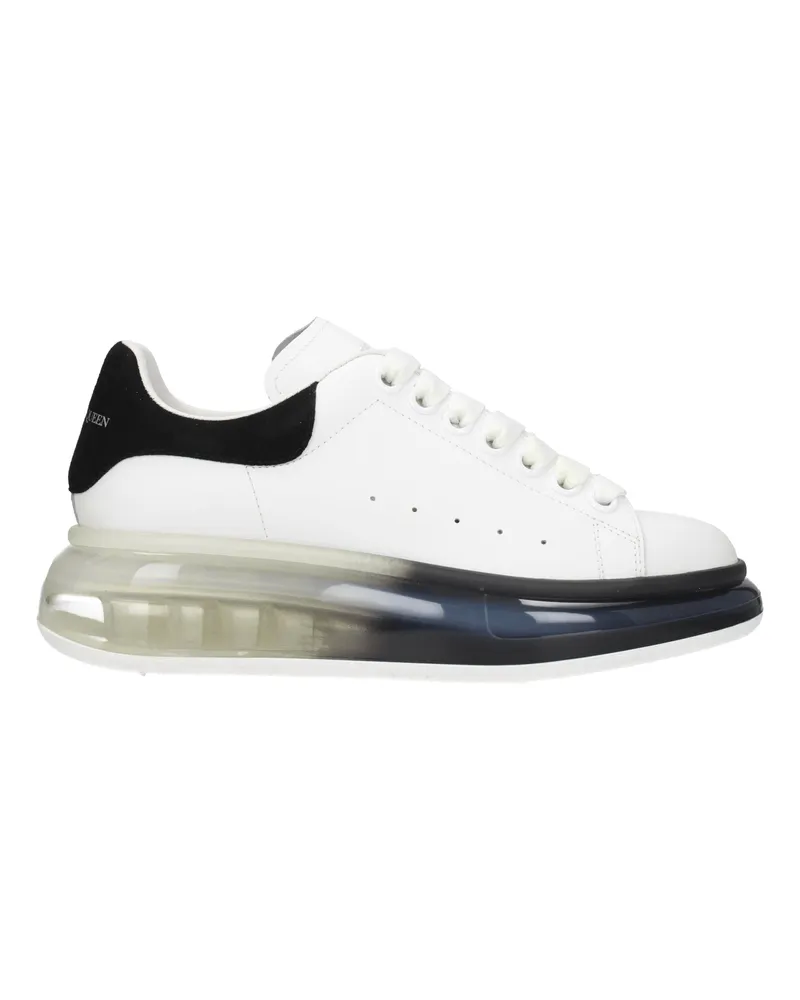 Alexander McQueen Sneakers übergroße Frauen Leder weiß/schwarz -