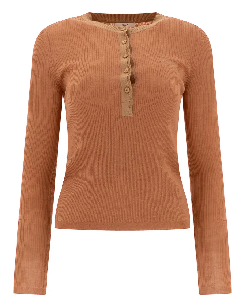 Chloé Henley“-Shirt Pink