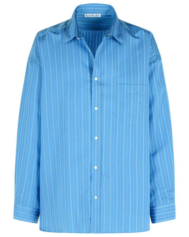 Acne Studios hellblaues Lyocell -Mischhemd Light