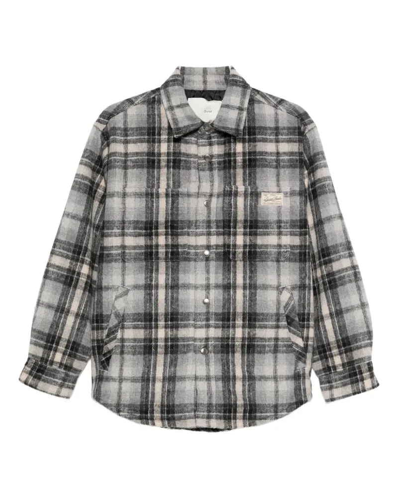 Dunst flanell -checkte Hemd Grey
