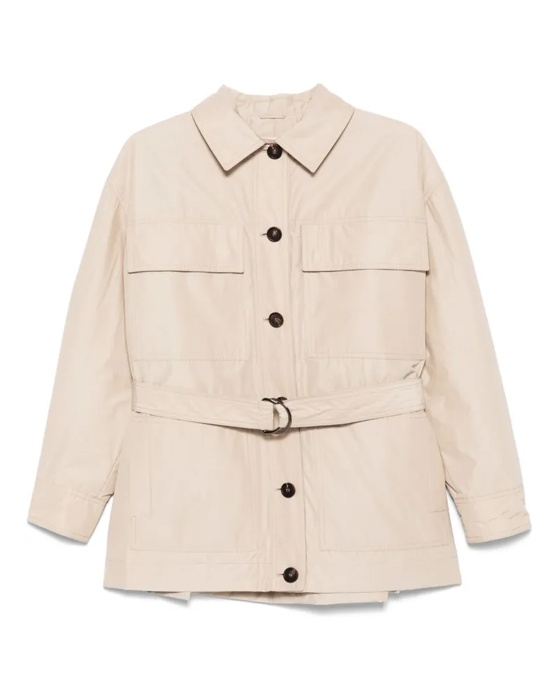 Brunello Cucinelli gepolsterte gepolsterte Jacke Beige